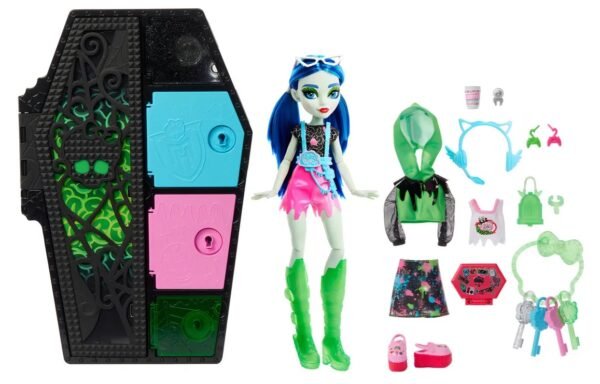 Monster High Skulltimates Secrets Sustos Neón Ghoulia - Imagen 3