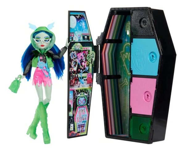 Monster High Skulltimates Secrets Sustos Neón Ghoulia - Imagen 5